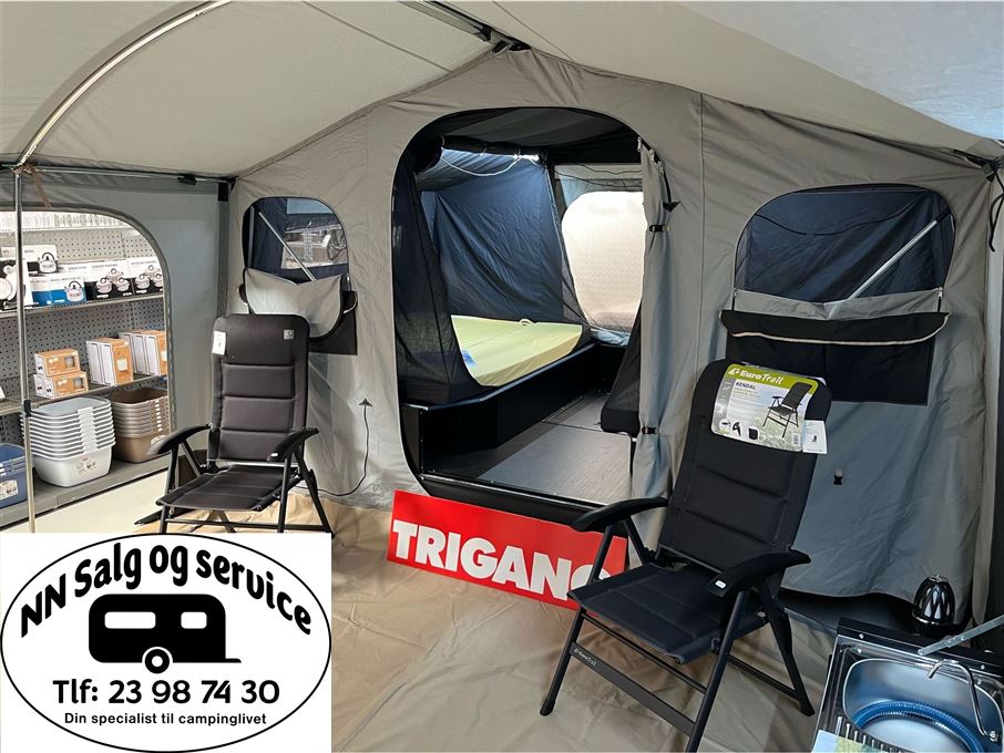 Trigano Galleon MED ANNEKS, SOLSEJL OG FRONTBOKS SIDSTE I DK, I GRÅ FARVER